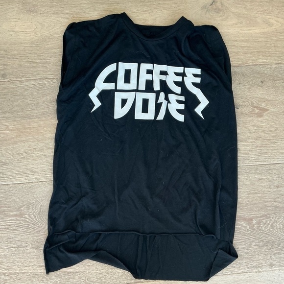 Coffee Dose Tops - Black Coffee Dose tank top - size small